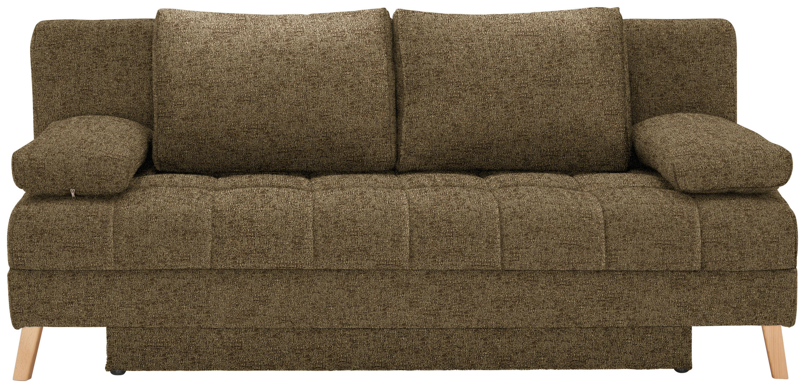 SCHLAFSOFA  mit Schlafen auf Sitzhöhe Webstoff Hellgrün  - Naturfarben/Hellgrün, KONVENTIONELL, Holz/Textil (195/90/90cm) - Cantus