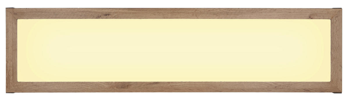 LED-DECKENLEUCHTE 24 W    80/20/7,5 cm  - Weiss/Dunkelbraun, Konventionell, Holzwerkstoff/Kunststoff (80/20/7,5cm) - Globo