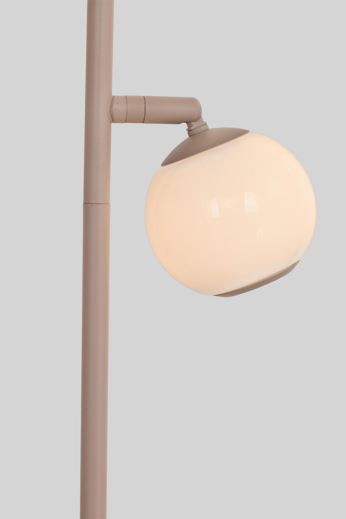 LED-STEHLEUCHTE Luberon 32,5/151/32,5 cm  - Sandfarben/Schwarzchrom, Design, Glas/Kunststoff (32,5/151/32,5cm)