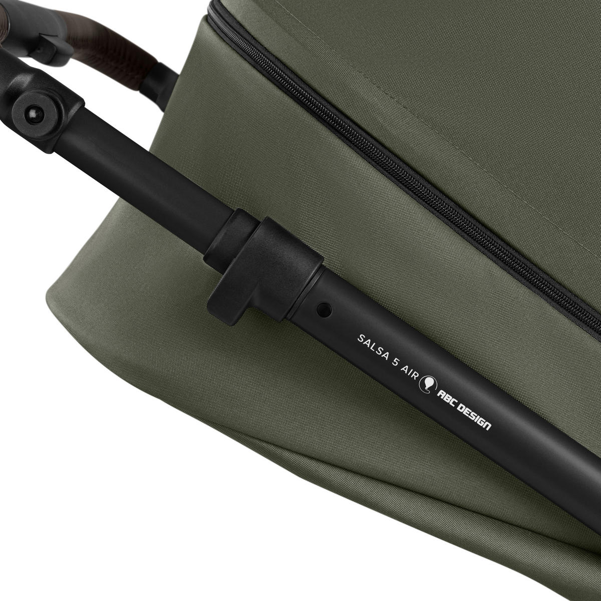 KINDERWAGENSET  Salsa 5 Air Frühjahrs-Set  Avocado  - Schwarz/Olivgrün, Basics, Textil/Metall (63/118/95,5cm) - ABC Design