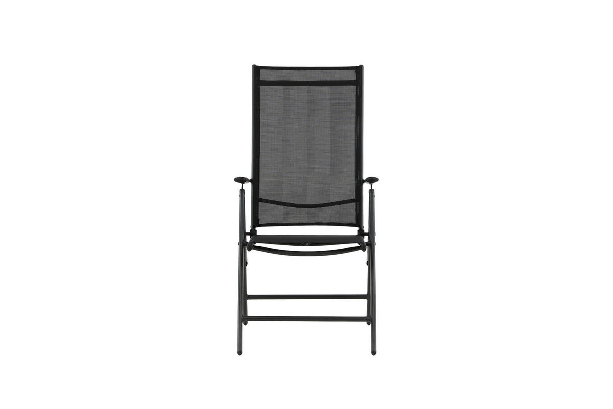 UTESTOLAR SET i metall, textil svart  - svart, Klassisk, metall/textil (55/108/62cm) - Gardenson