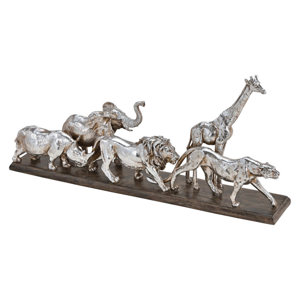 Thumbnail - Xxxl Skulptur, Braun, Silber, Kunststoff, Tier, 50x23x9 cm, Dekoration, Skulpturen & Dekoobjekte, Skulpturen