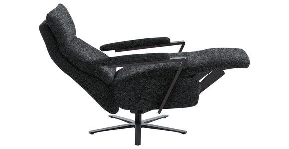 RELAXSESSEL in Textil Graphitfarben - Schwarz/Graphitfarben, Design, Textil/Metall (68/117/85cm) - Cantus