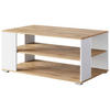 COUCHTISCH in Holzwerkstoff  - Weiss/Eiche Wotan, Trend, Holzwerkstoff/Kunststoff (100/45/60cm) - Livetastic