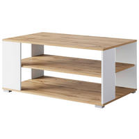 COUCHTISCH in Holzwerkstoff  - Weiss/Eiche Wotan, Trend, Holzwerkstoff/Kunststoff (100/45/60cm) - Livetastic