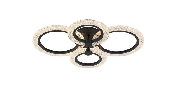 LED-DECKENLEUCHTE 59/45/9 cm   - Schwarz, Design, Kunststoff/Metall (59/45/9cm) - Novel