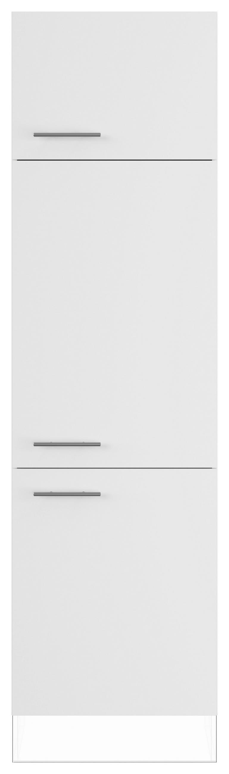 GERÄTEUMBAUSCHRANK 60/220,6/57,6 cm  in Weiß  - Edelstahlfarben/Weiß, Basics, Holzwerkstoff/Metall (60/220,6/57,6cm) - Impuls