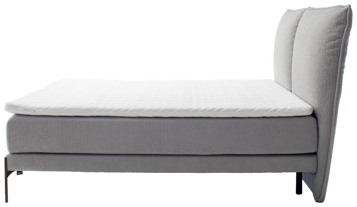BOXSPRINGBETT 180/200 cm  in Grau  - Schwarz/Grau, KONVENTIONELL, Holz/Holzwerkstoff (180/200cm) - Schöner Wohnen