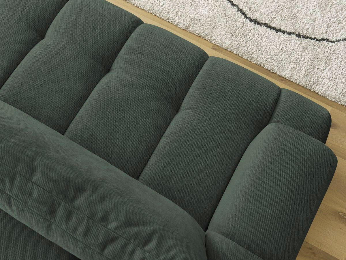 SCHLAFSOFA FUJI Leinenoptik Grün  inkl.  - Schwarz/Grün, MODERN, Kunststoff/Textil (251/113/88cm)