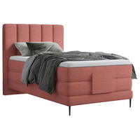 BOXSPRINGBETT 100/200 cm  in Rosa  - Schwarz/Rosa, Natur, Textil/Metall (100/200cm) - Esposa
