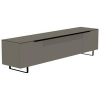LOWBOARD Grau, Schwarz  210/51/45 cm  - Schwarz/Grau, Design, Glas/Holzwerkstoff (210/51/45cm) - Moderano