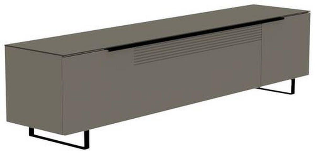 LOWBOARD Grau, Schwarz  210/51/45 cm  - Schwarz/Grau, Design, Glas/Holzwerkstoff (210/51/45cm) - Moderano