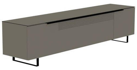 LOWBOARD Grau, Schwarz  210/51/45 cm  - Schwarz/Grau, Design, Glas/Holzwerkstoff (210/51/45cm) - Moderano