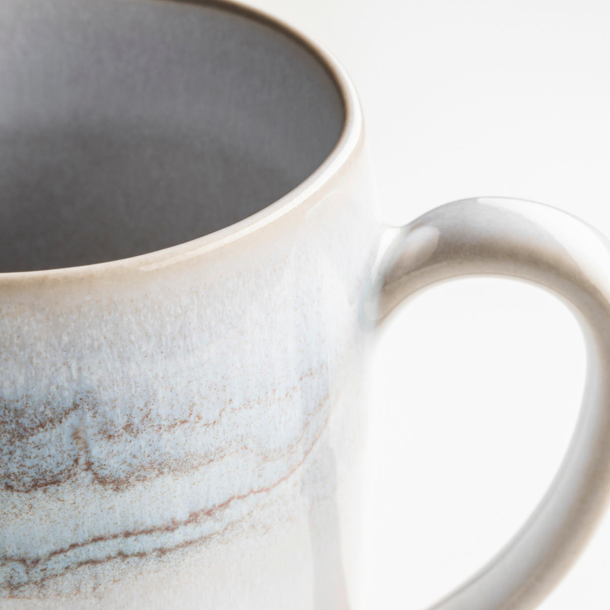 KAFFEEBECHERSET TIEFER SEE 4-teilig  - Hellgrau/Weiß, Basics, Keramik (11/10.4/8cm) - Gipfelstück