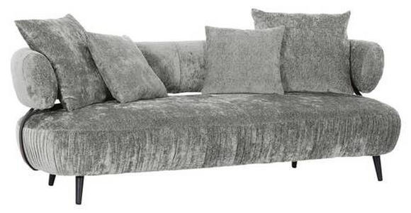 BIGSOFA Chenille Grau  - Schwarz/Grau, Design, Holz/Textil (245/85/110cm) - Landscape