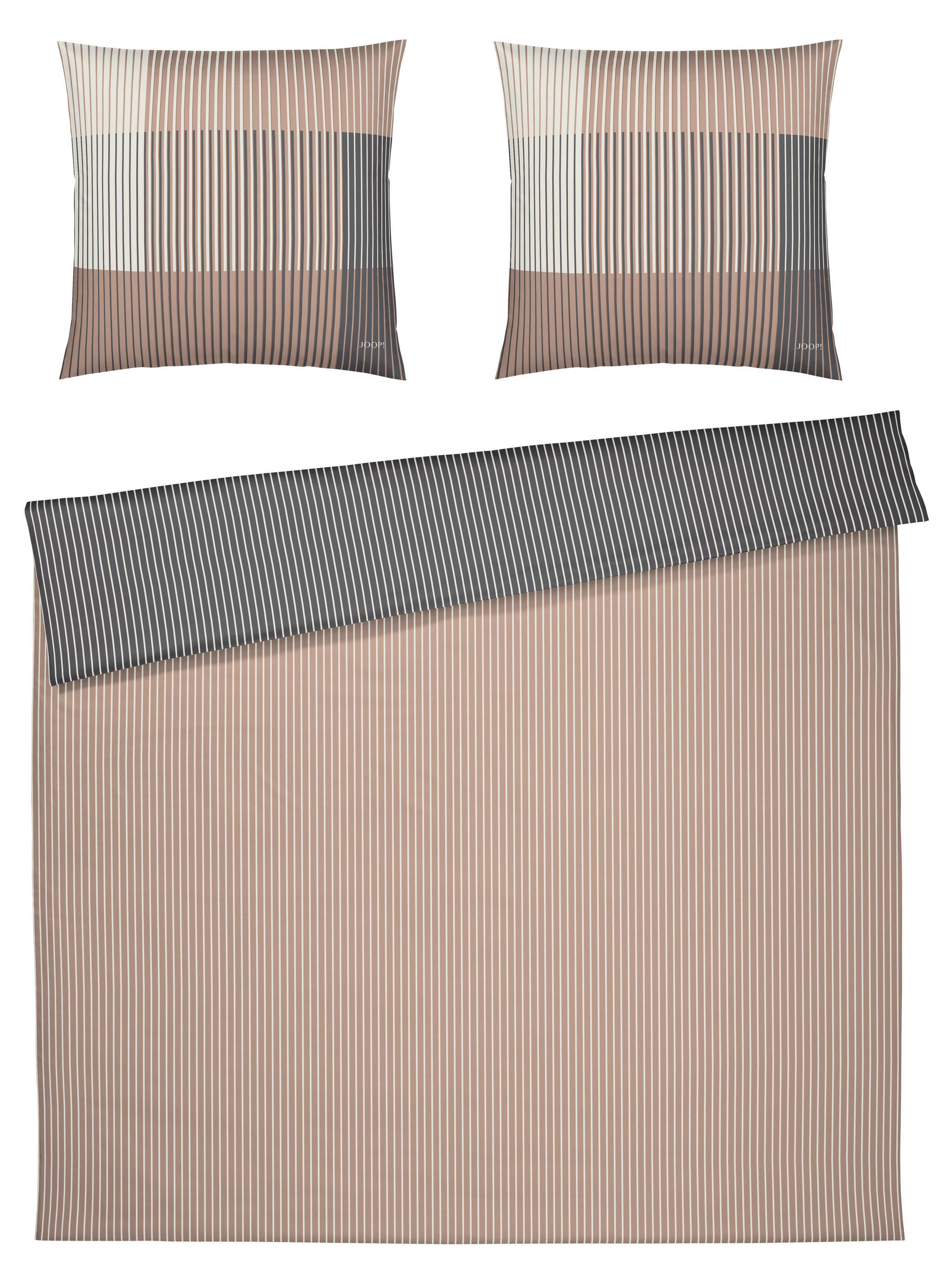BETTWÄSCHE Joop! Divided Makosatin 200/200 cm  - Braun, KONVENTIONELL, Textil (200/200cm) - Joop!