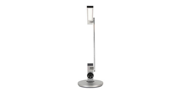 LED-SCHREIBTISCHLEUCHTE 19/65/45,2 cm - Silberfarben/Schwarz, Basics, Kunststoff/Metall (19/65/45,2cm) - Novel