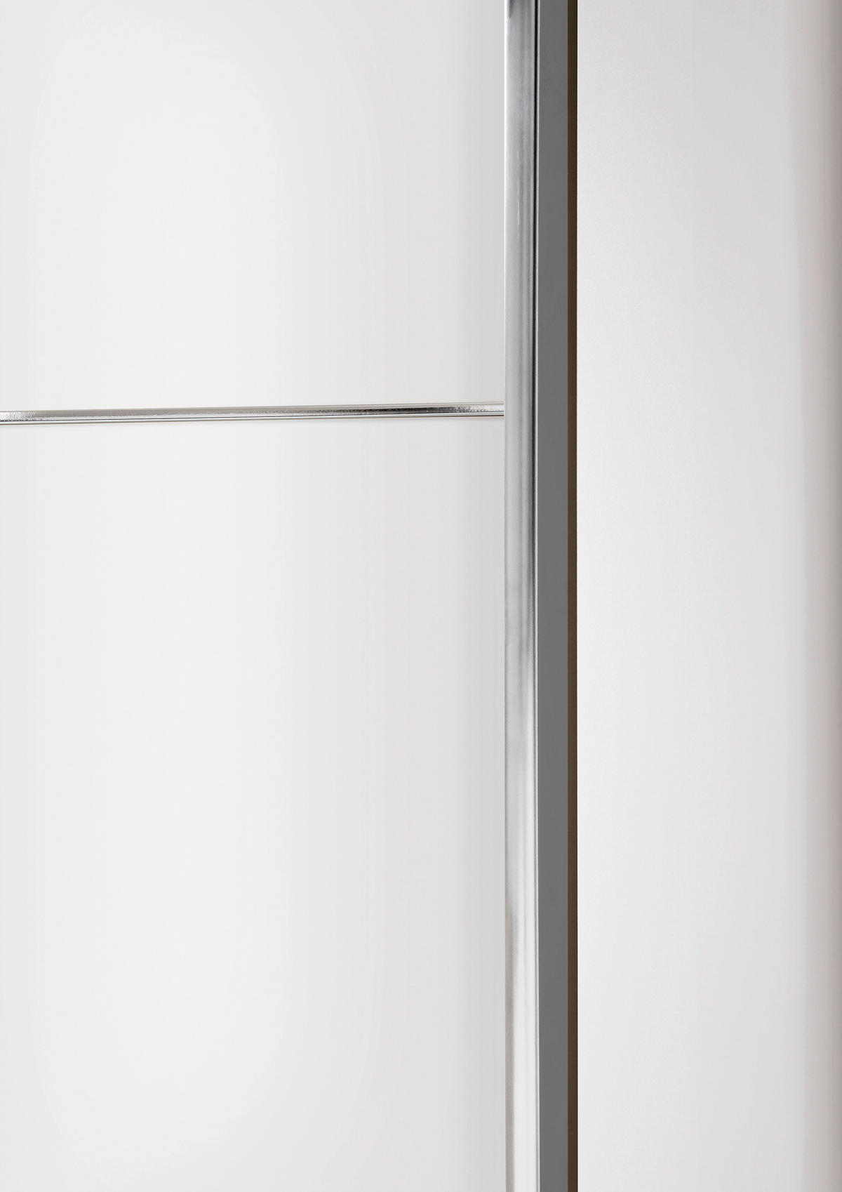 SCHWEBETÜRENSCHRANK 250/217/67 cm 3-türig Weiß  - Chromfarben/Weiß, MODERN, Glas/Holzwerkstoff (250/217/67cm) - Chameo