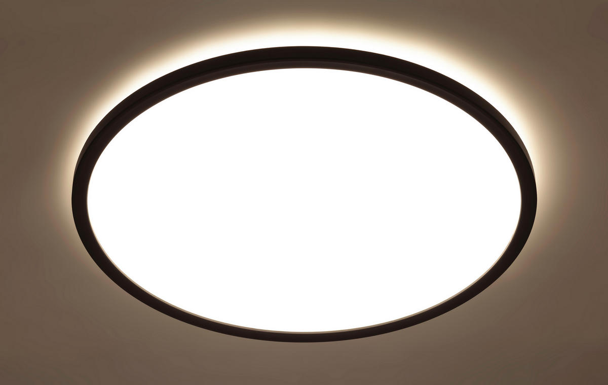 STROPNÉ LED SVIETIDLO, 42/2,9 cm  - biela, Basics, plast (42/2,9cm) - Novel