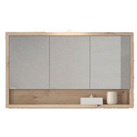 OMARA Z OGLEDALOM 123/69/22 cm  - barve hrasta/bež, Moderno, leseni material (123/69/22cm) - Xora