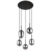 HÄNGLAMPA Blacky 57,5/150 cm  - svart, Design, metall/glas (57,5/150cm) - Globo