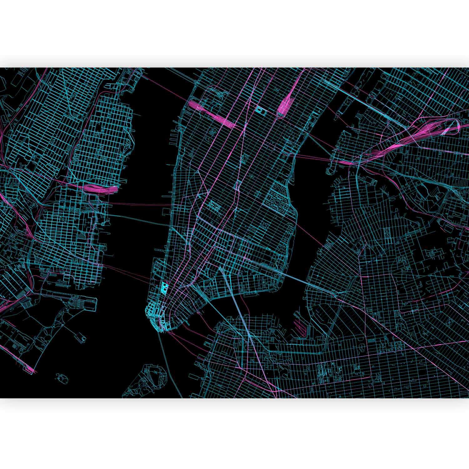 FOTOTAPETE  - Türkis/Schwarz, LIFESTYLE, Textil (400/280cm) - artgeist