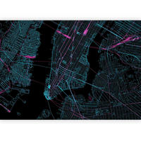 FOTOTAPETE  - Türkis/Schwarz, LIFESTYLE, Textil (400/280cm) - artgeist