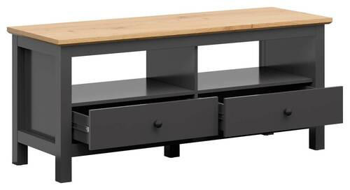 Thumbnail - Lowboard, Graphit, Eiche Artisan, Kunststoff, 2 Schubladen, 137x59x47 cm, Wohnzimmer, Wohnwände, Lowboards