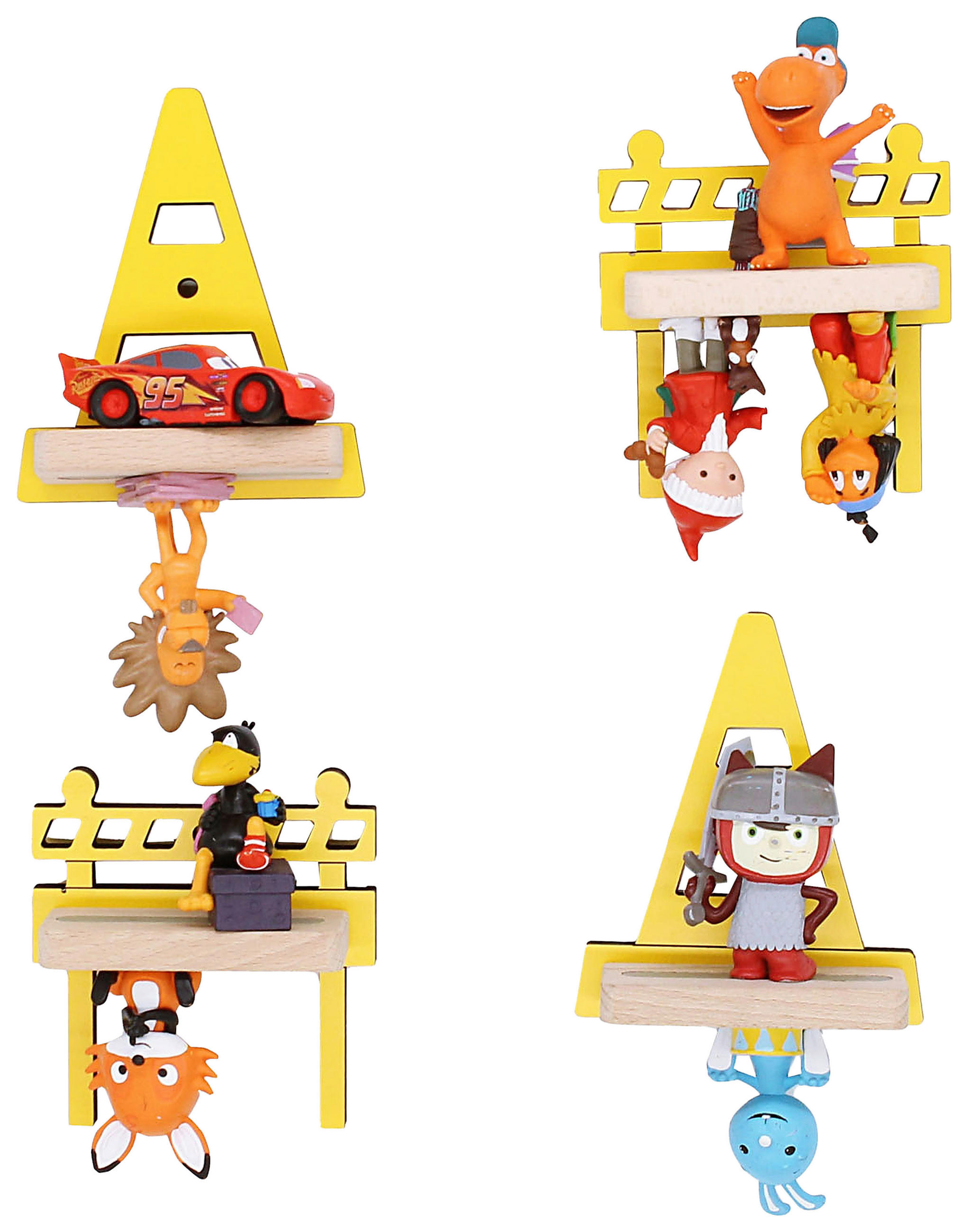 KINDERREGAL Gelb  - Gelb, MODERN, Holzwerkstoff (13,5/10,5/5cm) - Livetastic