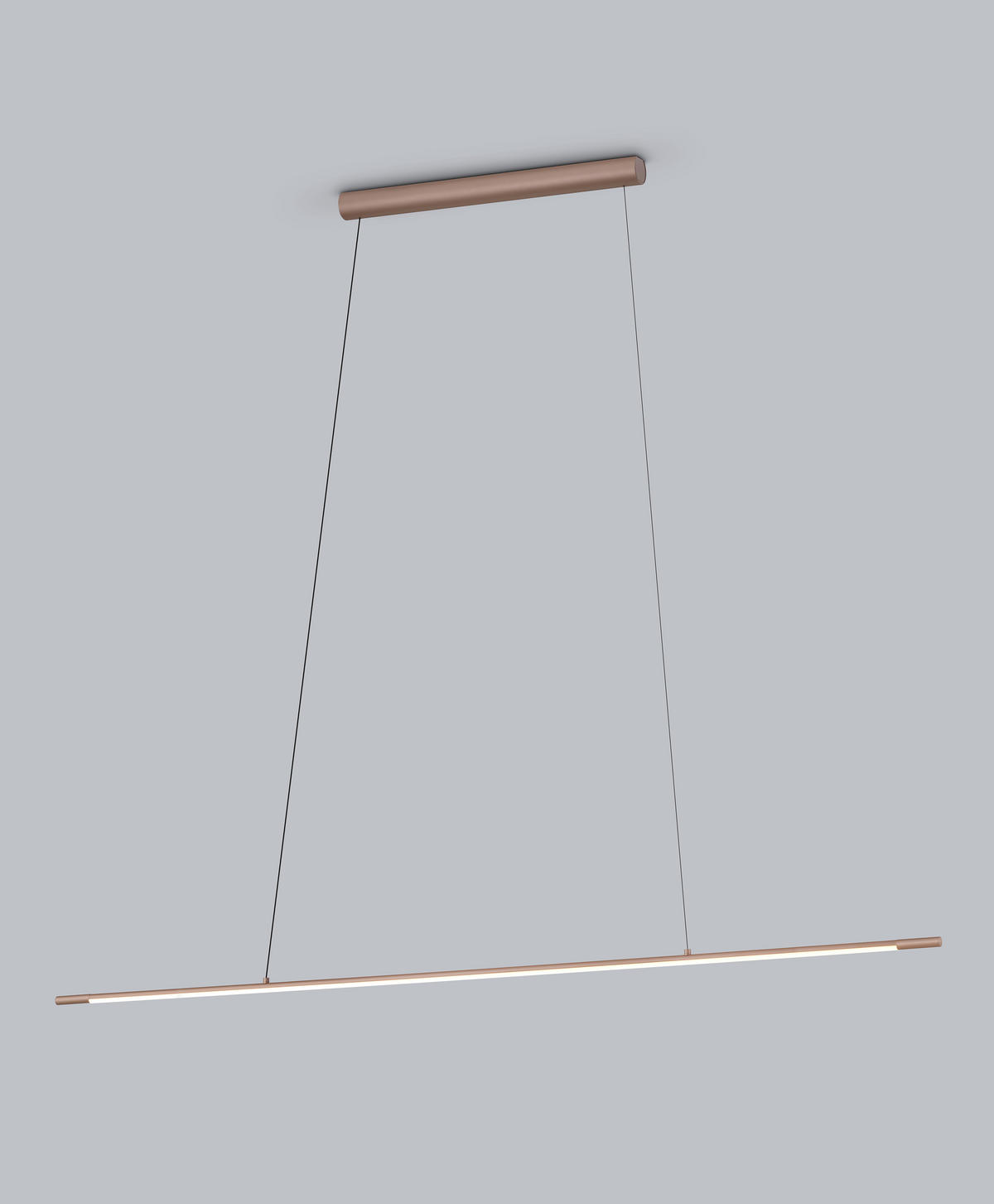 LED-HÄNGELEUCHTE Leda 155/4/20-210 cm   - Cappuccino, Design, Kunststoff/Metall (155/4/20-210cm) - Helestra