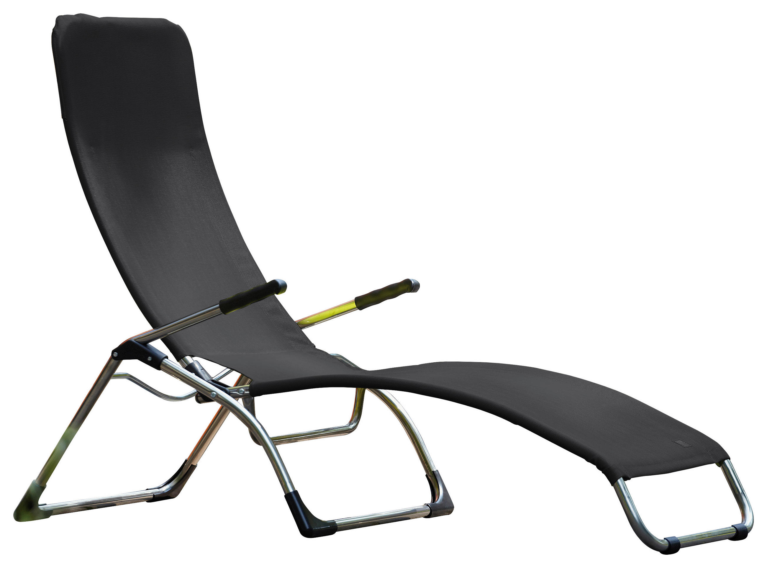 BÄDERLIEGE 63/107/142 cm  - Schwarz, Design, Textil/Metall (63/107/142cm) - FIAM