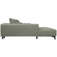 ECKSOFA  in Chenille Mintgrün  222/279 cm  - Schwarz/Mintgrün, KONVENTIONELL, Kunststoff/Textil (222/279cm) - Hom`in