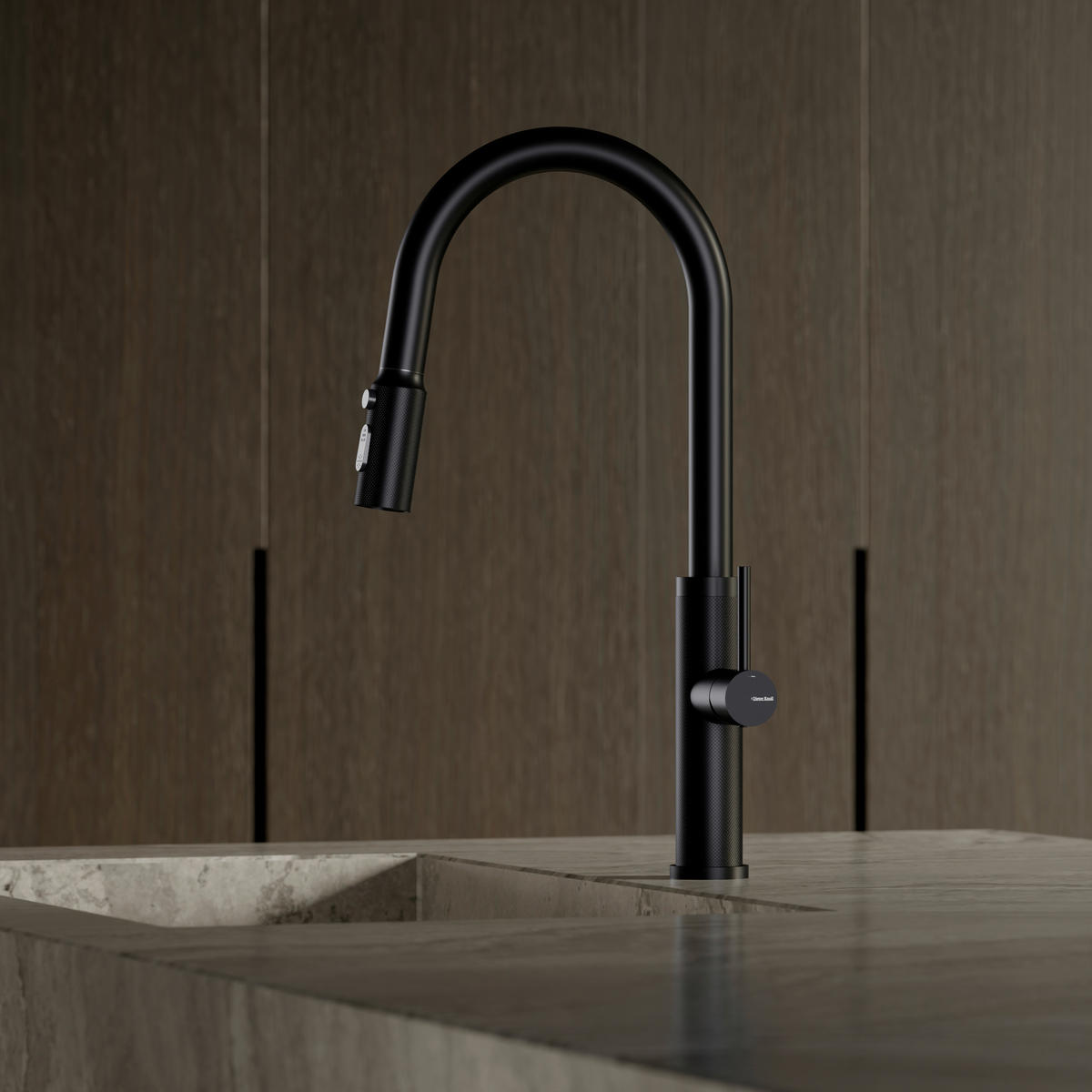 KÜCHENARMATUR  - Schwarz, Design, Metall (4,3/45,4/23cm) - Dieter Knoll