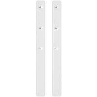 GARDEROBENPANEEL 2 Stück  in 15/164/1,5 cm  - Weiß Hochglanz, Design, Holzwerkstoff/Metall (15/164/1,5cm) - Xora