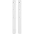 GARDEROBENPANEEL 2 Stück  in 15/164/1,5 cm  - Weiß Hochglanz, Design, Holzwerkstoff/Metall (15/164/1,5cm) - Xora
