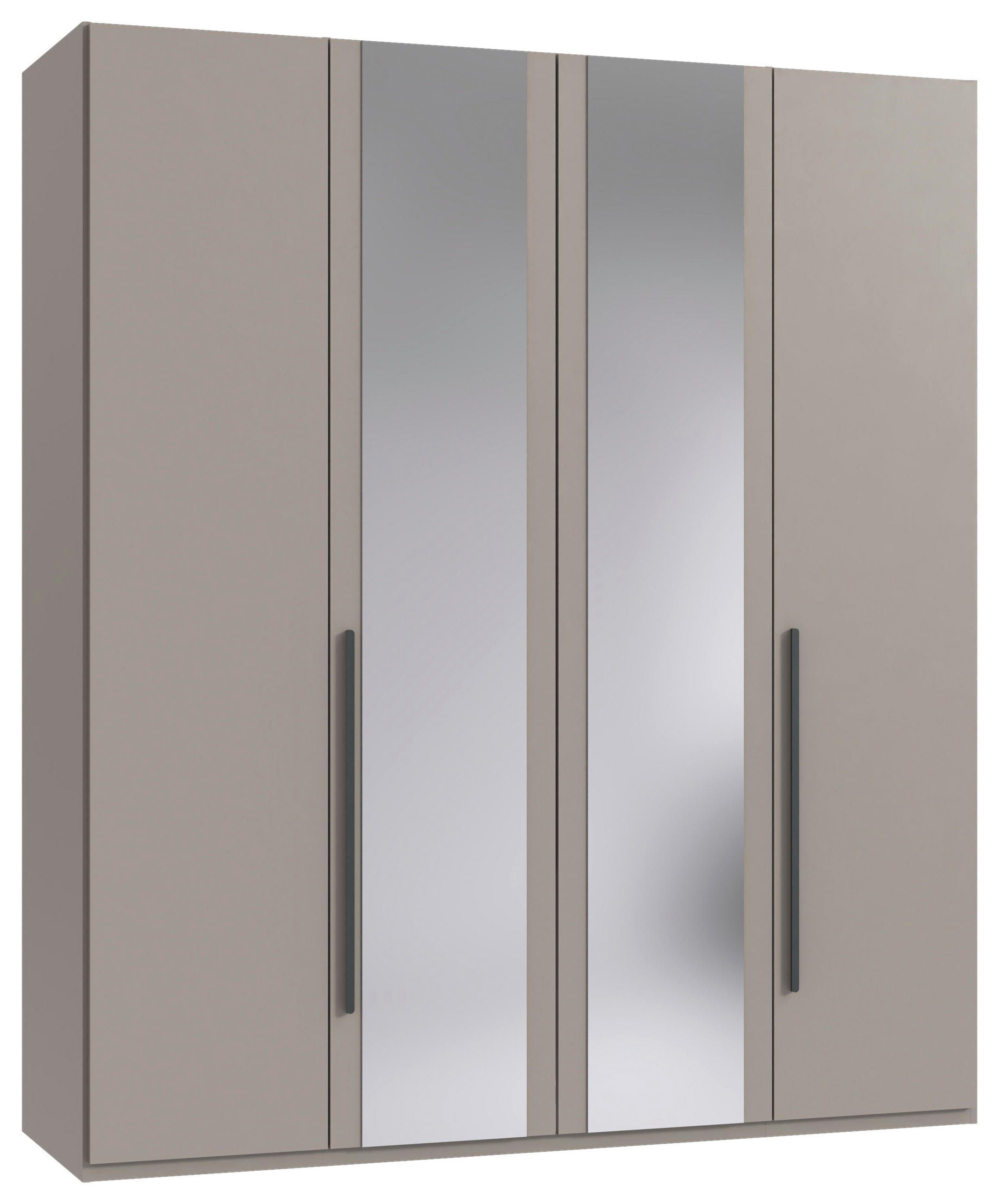 DREHTÜRENSCHRANK Graphitfarben, Sahara 4  - Graphitfarben/Sahara, MODERN, Glas/Holzwerkstoff (180/208/58cm) - Chameo