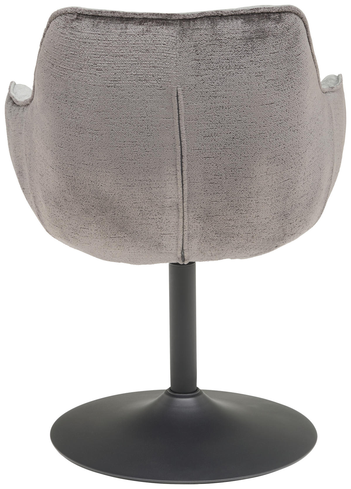 ARMLEHNSTUHL  in Eisen Chenille, Leinenoptik  - Schwarz/Grau, KONVENTIONELL, Textil/Metall (63/87/64cm) - MID.YOU