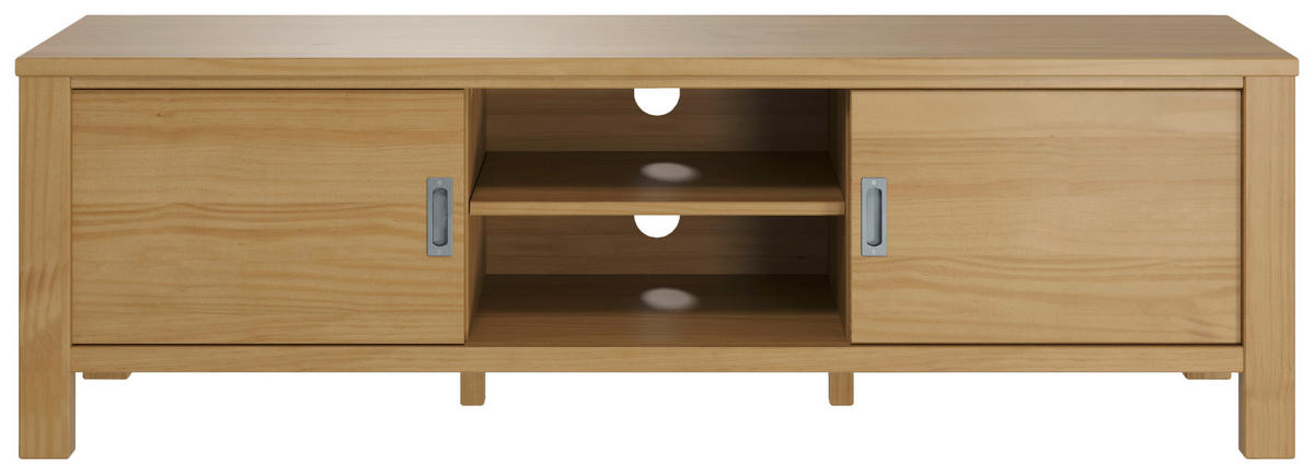 NÍZKA KOMODA, borovica, prírodná farba, 150/47/40 cm - prírodná farba/strieborná, Konventionell, kov/drevo (150/47/40cm) - Livetastic