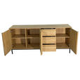 SIDEBOARD WABI  in 180/81/40 cm  - Eichefarben/Schwarz, Design, Holz/Holzwerkstoff (180/81/40cm) - Xora