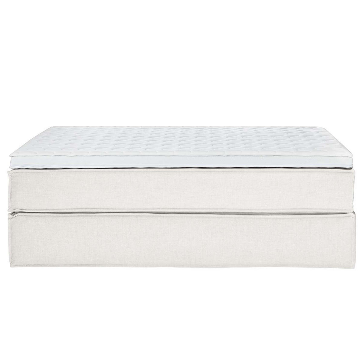 BOXSPRINGBETT 140/200 cm  in Creme  - Creme/Schwarz, Design, Textil (140/200cm) - home24