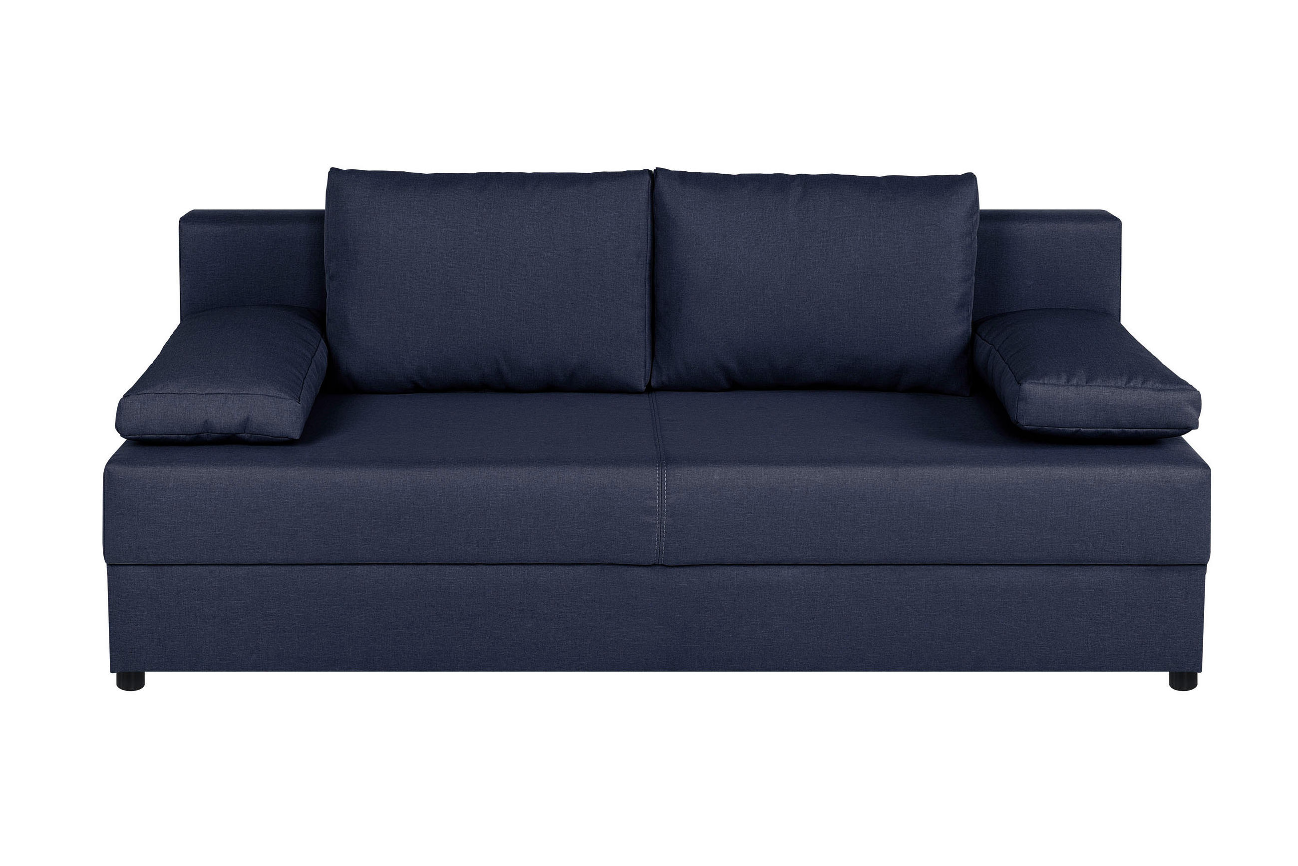 SCHLAFSOFA  mit Liegefunktion, Rücken echt Graphitfarben  - Graphitfarben/Schwarz, Design, Kunststoff/Textil - P & B