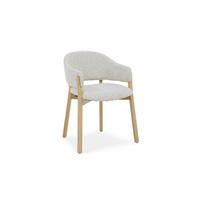 ARMLEHNSTUHL   Bouclé  Naturfarben  - Eichefarben/Naturfarben, Design, Holz/Textil (50/81/59cm) - Musterring