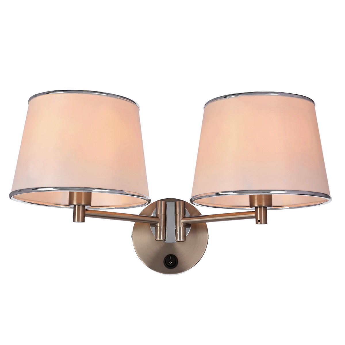 WANDLEUCHTE Ibis 48/25/25 cm  - Chromfarben, KONVENTIONELL, Kunststoff/Metall (48/25/25cm)