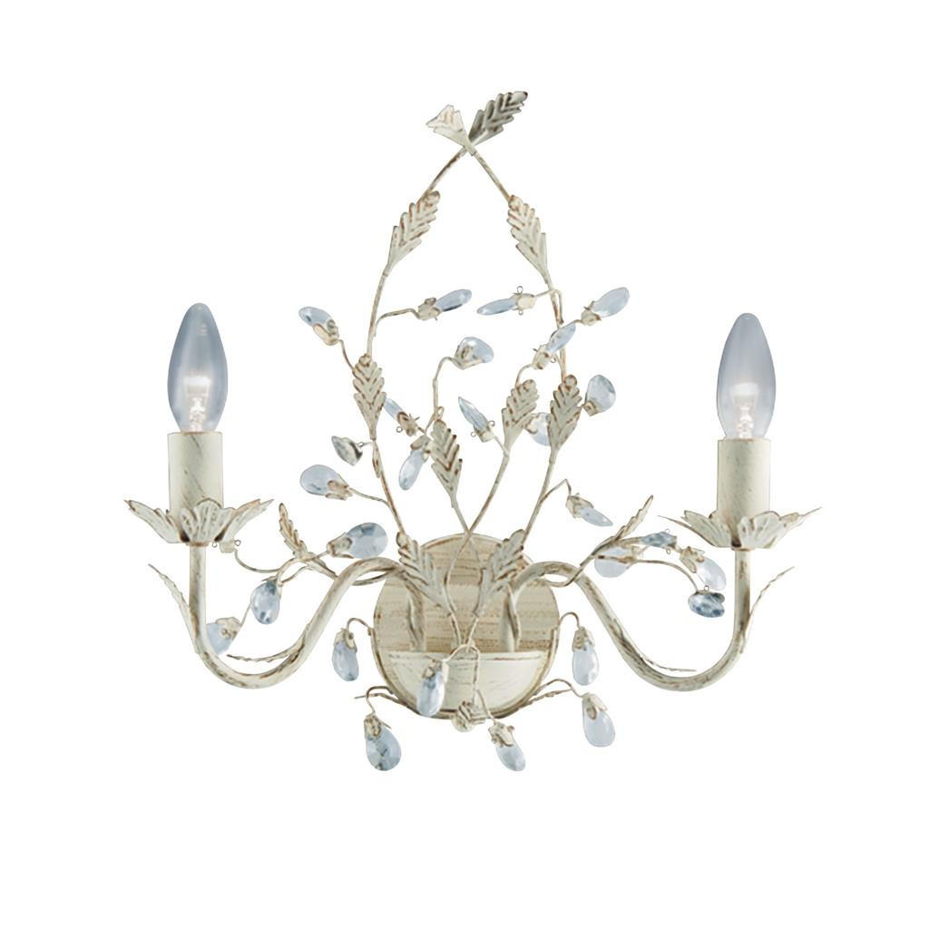 VÄGGLAMPA Almandite 37/40 cm   - vit/guldfärgad, Klassisk, metall/glas (37/40cm)