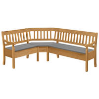 ECKBANK 147/170 cm Laugenfarbig, Grau Kiefer massiv   - Laugenfarbig/Grau, ROMANTIK / LANDHAUS, Holz (147/170cm) - Boxxx