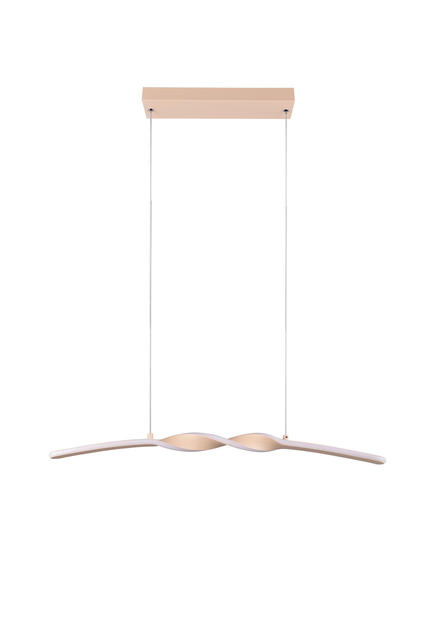 XXXLutz Led-Hängeleuchte Weiß, Sand 9x150x79 cm