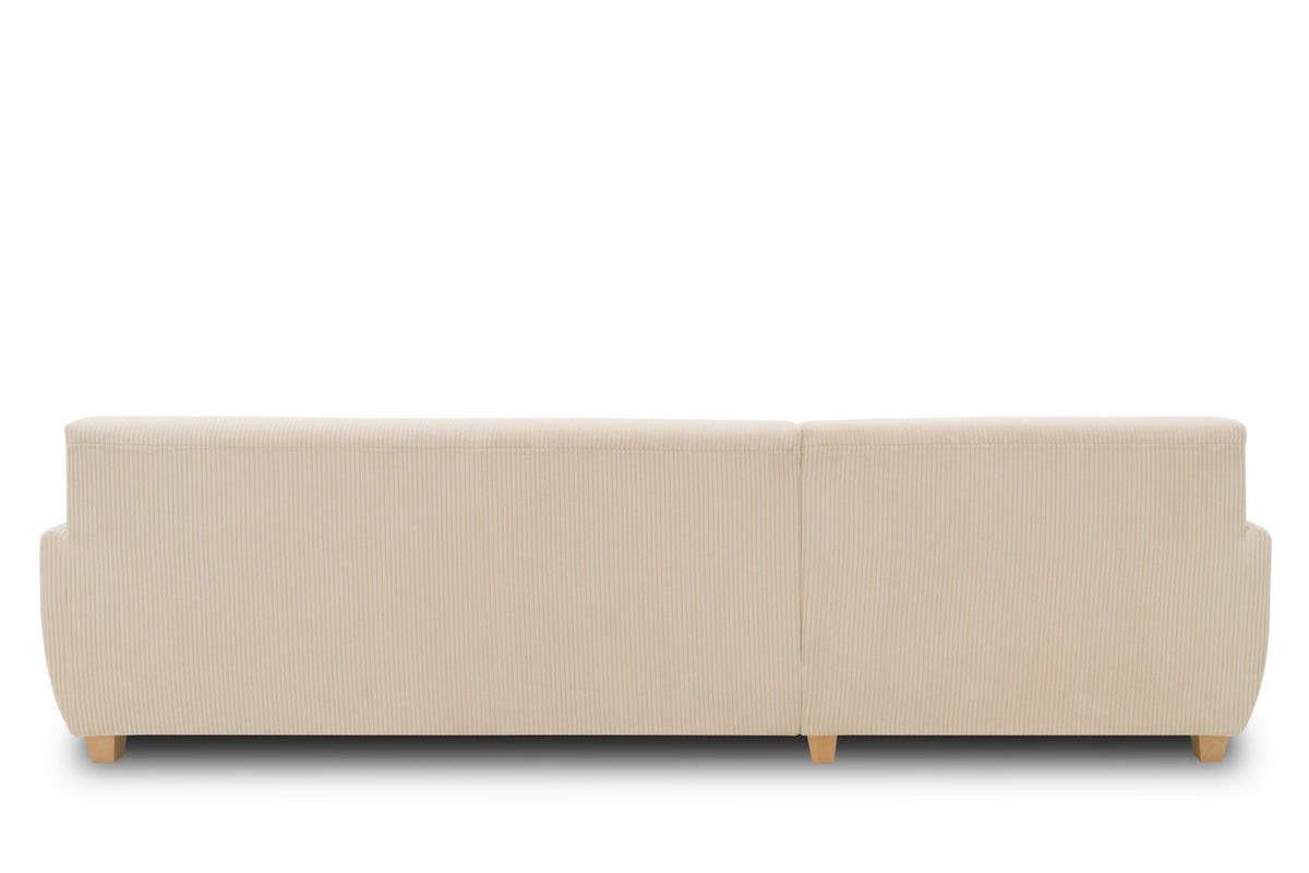 ECKSOFA NIKA Creme Webstoff  - Silberfarben/Creme, Basics, Holz/Textil (277/156cm) - MID.YOU