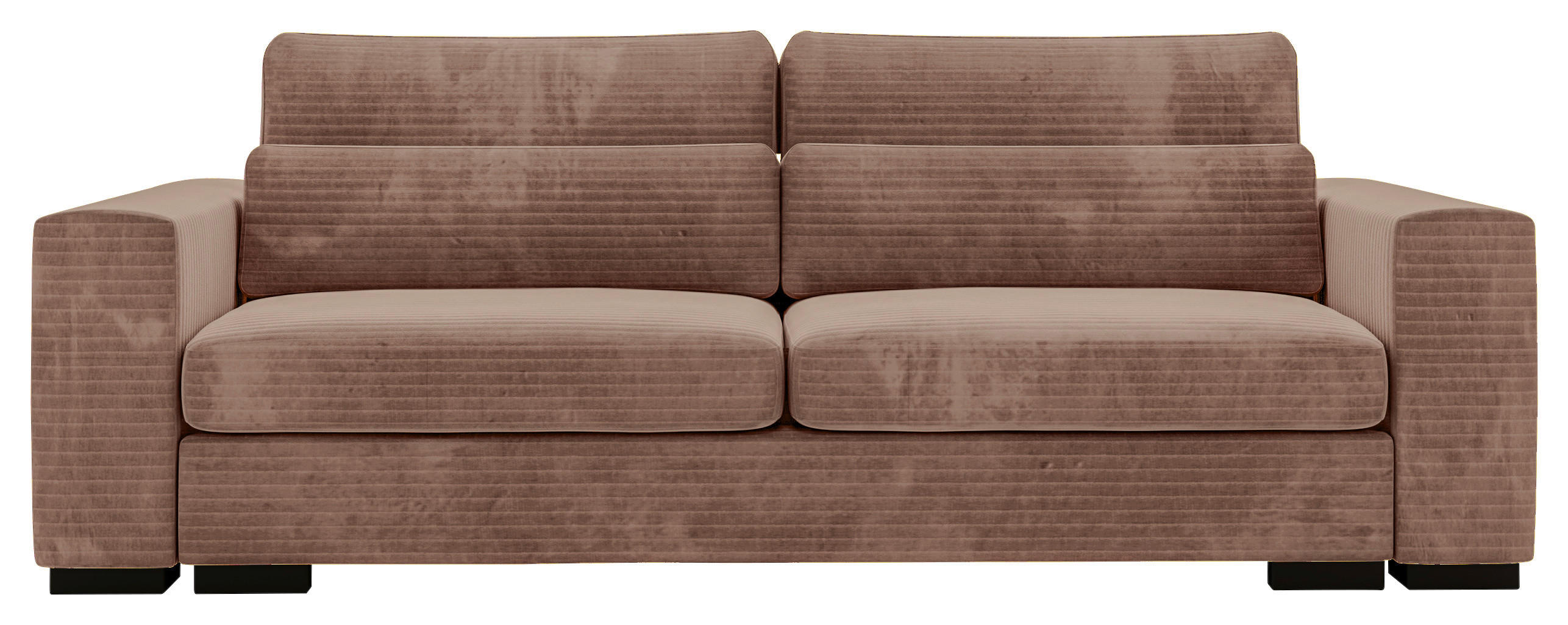 CANAPÉ-LIT in Flachgewebe Altrosa  - Schwarz/Altrosa, Konventionell, Kunststoff/Textil (236/78/114cm) - Carryhome