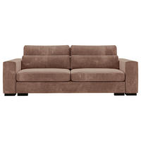 CANAPÉ-LIT in Flachgewebe Altrosa  - Schwarz/Altrosa, Konventionell, Kunststoff/Textil (236/78/114cm) - Carryhome