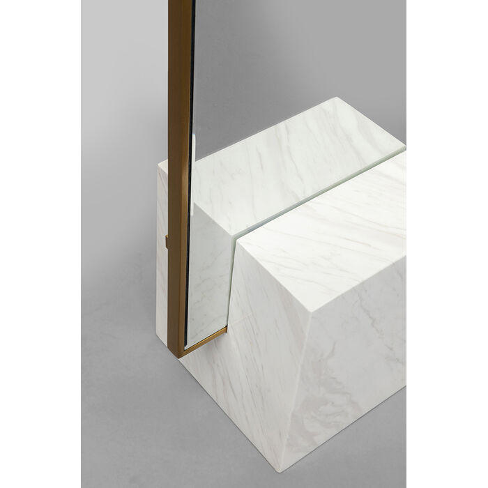 STANDSPIEGEL 46/180/30 cm  - Beige/Goldfarben, Design, Glas/Stein (46/180/30cm) - Kare-Design